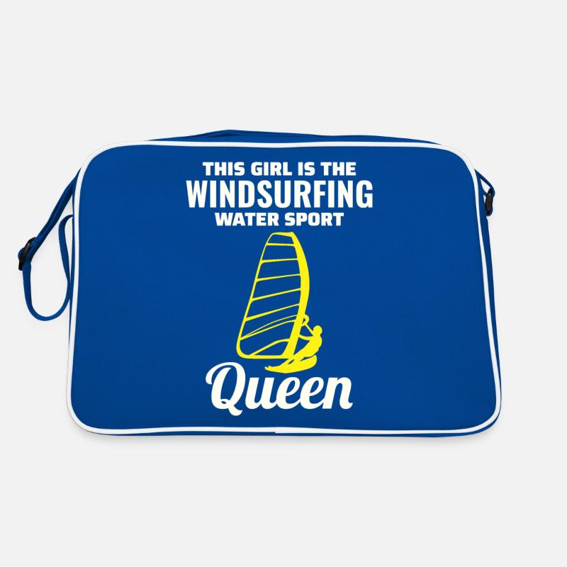Windsurfing Girl Windsurf Windsurfer Water Sport Retro Bag