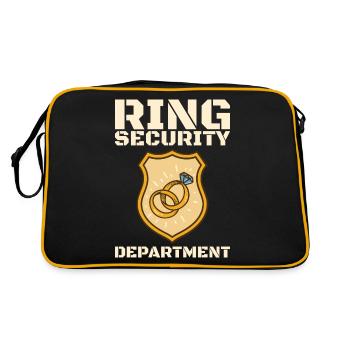 Abteilung Ringsicherheit - Retro Tasche - Schwarz/Gold - Hinten
