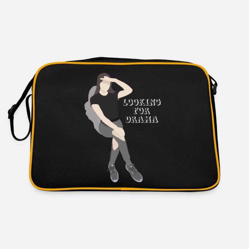 À la recherche de drame - Sac Retro - noir/or