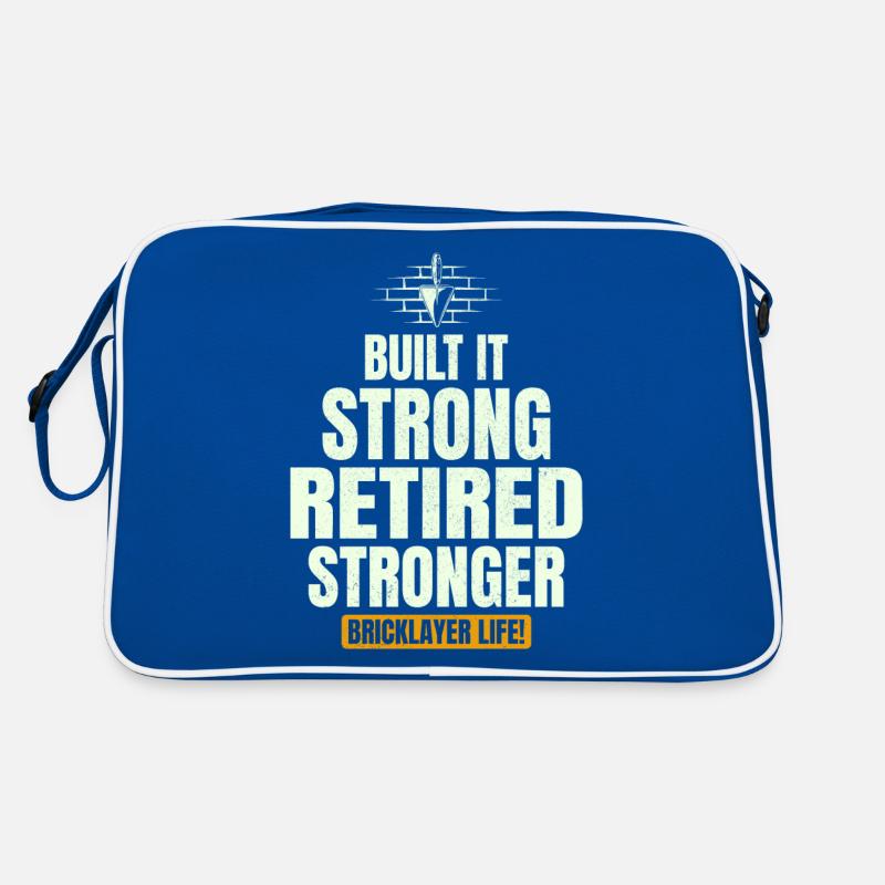 Retired Strong: Humorous Bricklayer Life Tribute Retro Bag