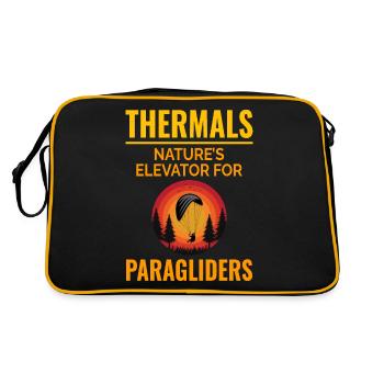 Pilote de parapente Parapente Aventures Thermiques - Sac Retro - noir/or - Dos