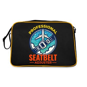 Flugbegleiter Flugbegleiter Flugbegleiterin Flugbegleiterin - Retro Tasche - Schwarz/Gold - Hinten
