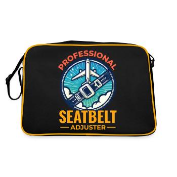 Flugbegleiter Flugbegleiter Flugbegleiterin Flugbegleiterin - Retro Tasche - Schwarz/Gold - Hinten