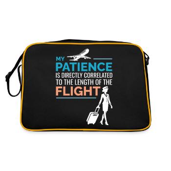 Flugbegleiter Flugbegleiter Flugbegleiterin Flugbegleiterin - Retro Tasche - Schwarz/Gold - Hinten