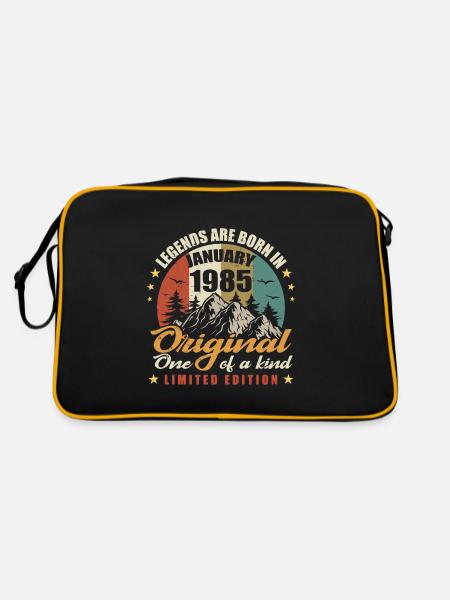 Original Legends Are Born In January 1985 🎉 - Retro Bag - black/gold - Back