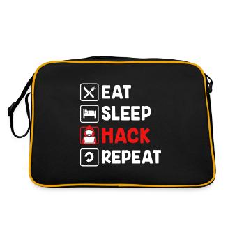 Cyber programmeur cybersécurité Hacker - Sac Retro - noir/or - Dos