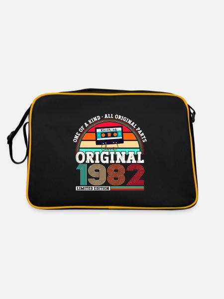 Original 1982 40th Birthday Gift Hommes - Sac Retro - noir/or - Dos