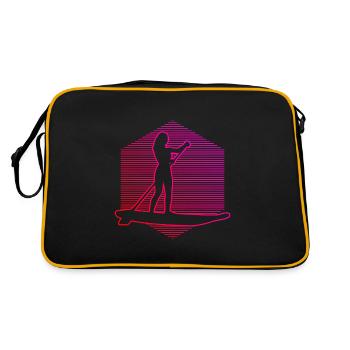 Standup Paddle Femme Standup Paddleboard - Sac Retro - noir/or - Dos