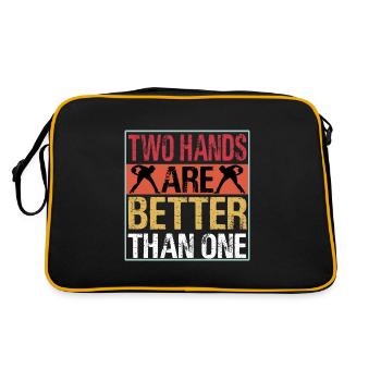 Deux mains sont plus qu’un Bowling Bowler bowler bowlen kegel - Sac Retro - noir/or - Dos