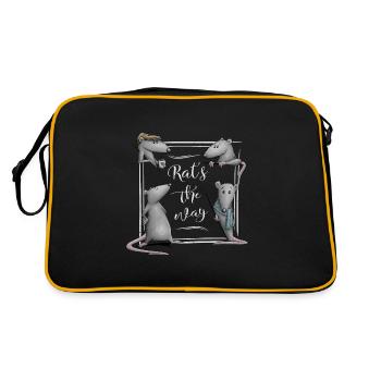 Rat’s The Way Coffee House Style Rat Wordplay - Sac Retro - noir/or - Dos