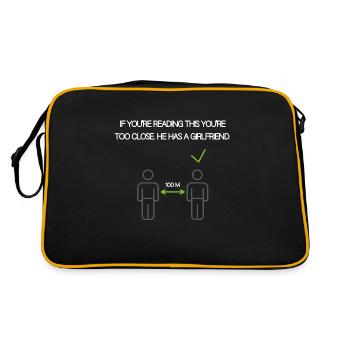 If You re Reading This You Are Close Funny Quote - Retro Bag - black/gold - Back