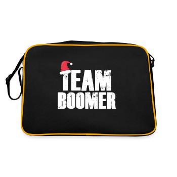 Team Boomer Hoodie Weihnachten Geschenk - Retro Tasche - Schwarz/Gold - Hinten