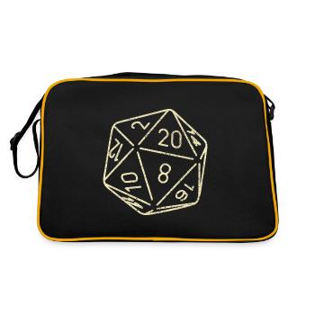 Jeu de société de dés 20 Sides Dungeons RPG Dragon - Sac Retro - noir/or - Dos