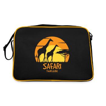 Safari Reiseführer - Retro Tasche - Schwarz/Gold - Hinten