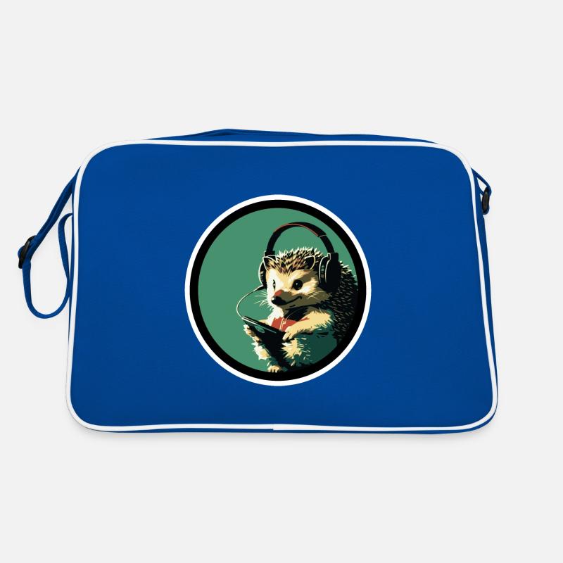 Hérisson avec écouteurs Sac Retro