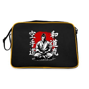 Style d’arts martiaux de karaté samouraï Wado Ryu - Sac Retro - noir/or - Dos