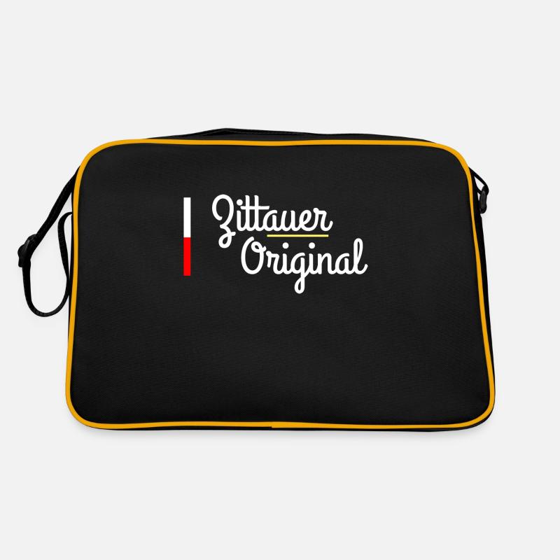 Zittau - Retro Tasche - Schwarz/Gold