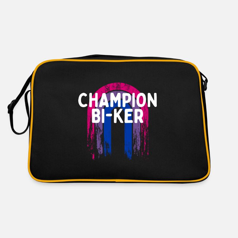Champion Bi-ker Bisexual LGBTQ Bi Pride LGBT Retro Tasche