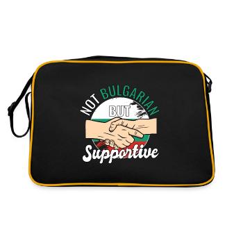Pas bulgare mais voyageur du pays qui vous soutient - Sac Retro - noir/or - Dos