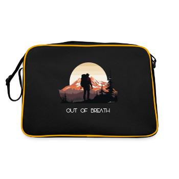 Wildlife Trees Nature Forest I Love Hiking - Retro Bag - black/gold - Back