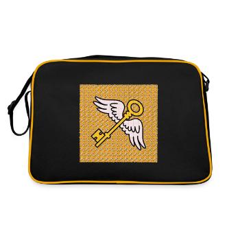LSD Flying Keys Löschblatt - Retro Tasche - Schwarz/Gold - Hinten