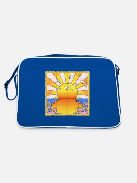 California Orange Sunshine LSD Löschblatt - Retro Tasche - Blau/Weiß - Hinten