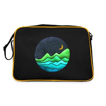 Night in the mountain - Retro Bag - black/gold - Back