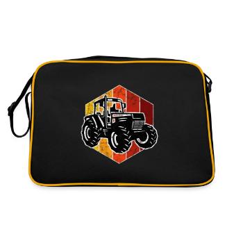 Farm Retro Bauer Tractor Tractors Tractors Tractors - Retro Bag - black/gold - Back