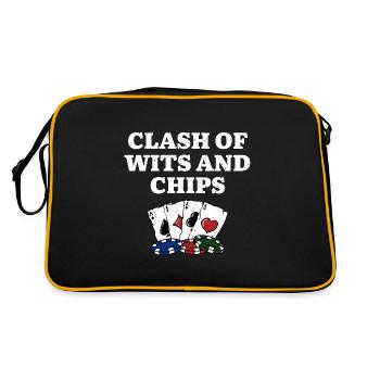 Clash of Wits et Chips Poker Contest Poker - Sac Retro - noir/or - Dos