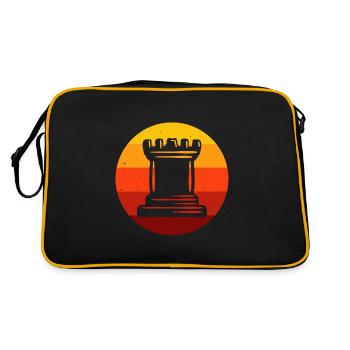 Pièce d’échecs rétro Checkmate Joueur d’échecs Échecs - Sac Retro - noir/or - Dos