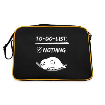 to do list nothing chill gift idea sleep - Retro Bag - black/gold - Back