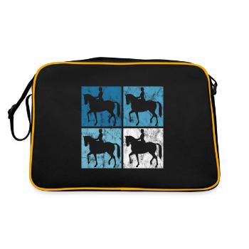 Dressage Équitation Dressage Cavalier Équitation Cheval - Sac Retro - noir/or - Dos