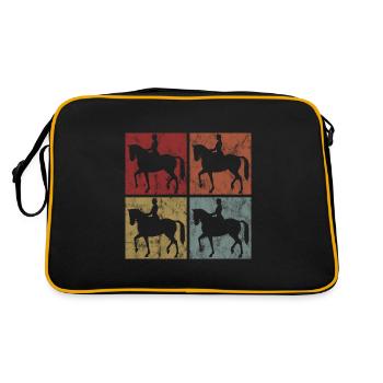 Dressage Équitation Dressage Cavalier Équitation Cheval - Sac Retro - noir/or - Dos