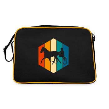 Trotteur trotter dans un style rétro ou vintage - Sac Retro - noir/or - Dos