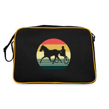 Trotter courses de trot dans un style rétro ou vintage - Sac Retro - noir/or - Dos