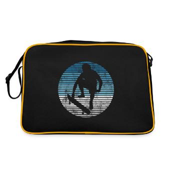 Skateboarder Skateboard Skater Skate Skateing - Retro Bag - black/gold - Back