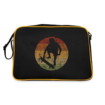 Skateboarder Skateboard Skater Skate Skateing - Retro Bag - black/gold - Back