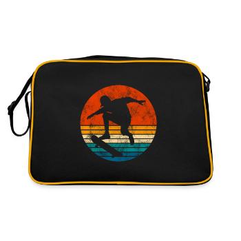 Skateboarder Skateboard Skater Skate Skateing - Retro Bag - black/gold - Back
