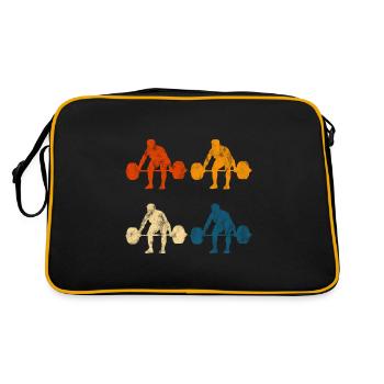 Musculation Bodybuilder GYM Fitnessstudio Retro - Sac Retro - noir/or - Dos