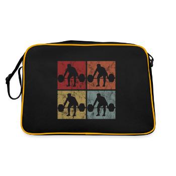 Musculation Bodybuilder GYM Fitnessstudio Retro - Sac Retro - noir/or - Dos