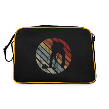 Curling sur glace Curling Retro Cadeau - Sac Retro - noir/or - Dos