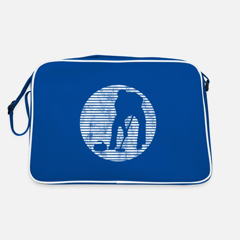 Eis Curling Curler Eisstockschießen Retro Geschenk Retro Tasche