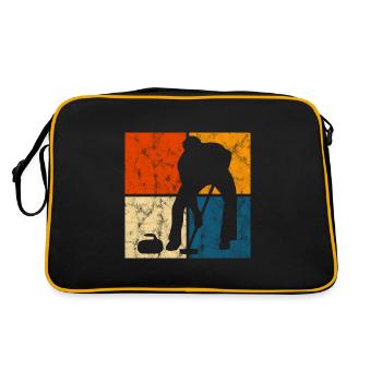 Curling sur glace Curling Retro Cadeau - Sac Retro - noir/or - Dos