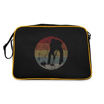Curling sur glace Curling Retro Cadeau - Sac Retro - noir/or - Dos