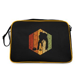 Curling sur glace Curling Retro Cadeau - Sac Retro - noir/or - Dos
