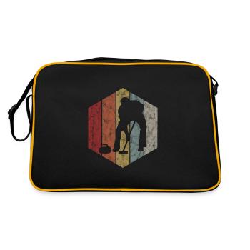 Curling sur glace Curling Retro Cadeau - Sac Retro - noir/or - Dos