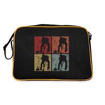Curling sur glace Curling Retro Cadeau - Sac Retro - noir/or - Dos