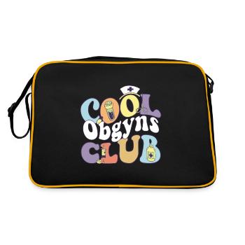 Cool Obgyns Club Gynecologist Practitioner - Retro Tasche - Schwarz/Gold - Hinten