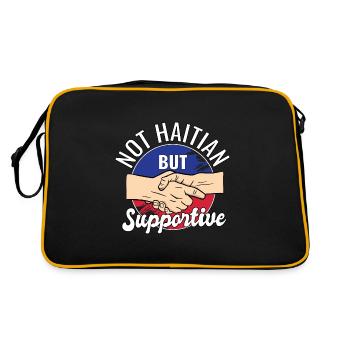 Pas haïtien mais un voyageur de campagne solidaire Haïti - Sac Retro - noir/or - Dos