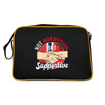 Pas norvégien mais voyageur du pays qui vous soutient - Sac Retro - noir/or - Dos